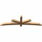 Ekena Millwork Alberta Smooth Timber Gable Bracket, Western Red Cedar, 84"W x 24"H x 3 1/2"D x 3 1/2"F, 7/12 Pitch GBW084X24X0404ALB00SWR - alternate 5